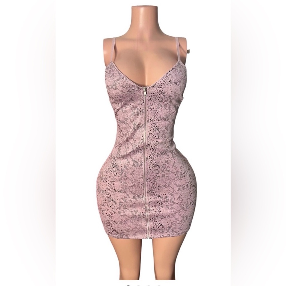 Haute Monde Lavender Snake Print Mini Dress